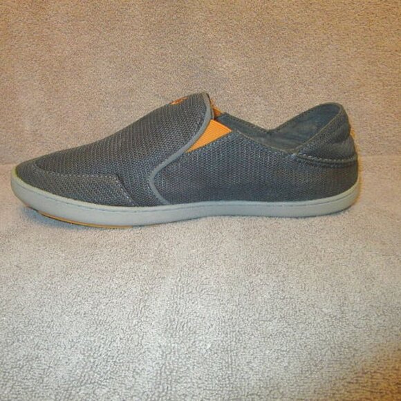 Olukai Nohea Mesh Slip On Shoes Men Size 11 Drop Heel Slide Comfort Dark Shadow - Picture 4 of 12